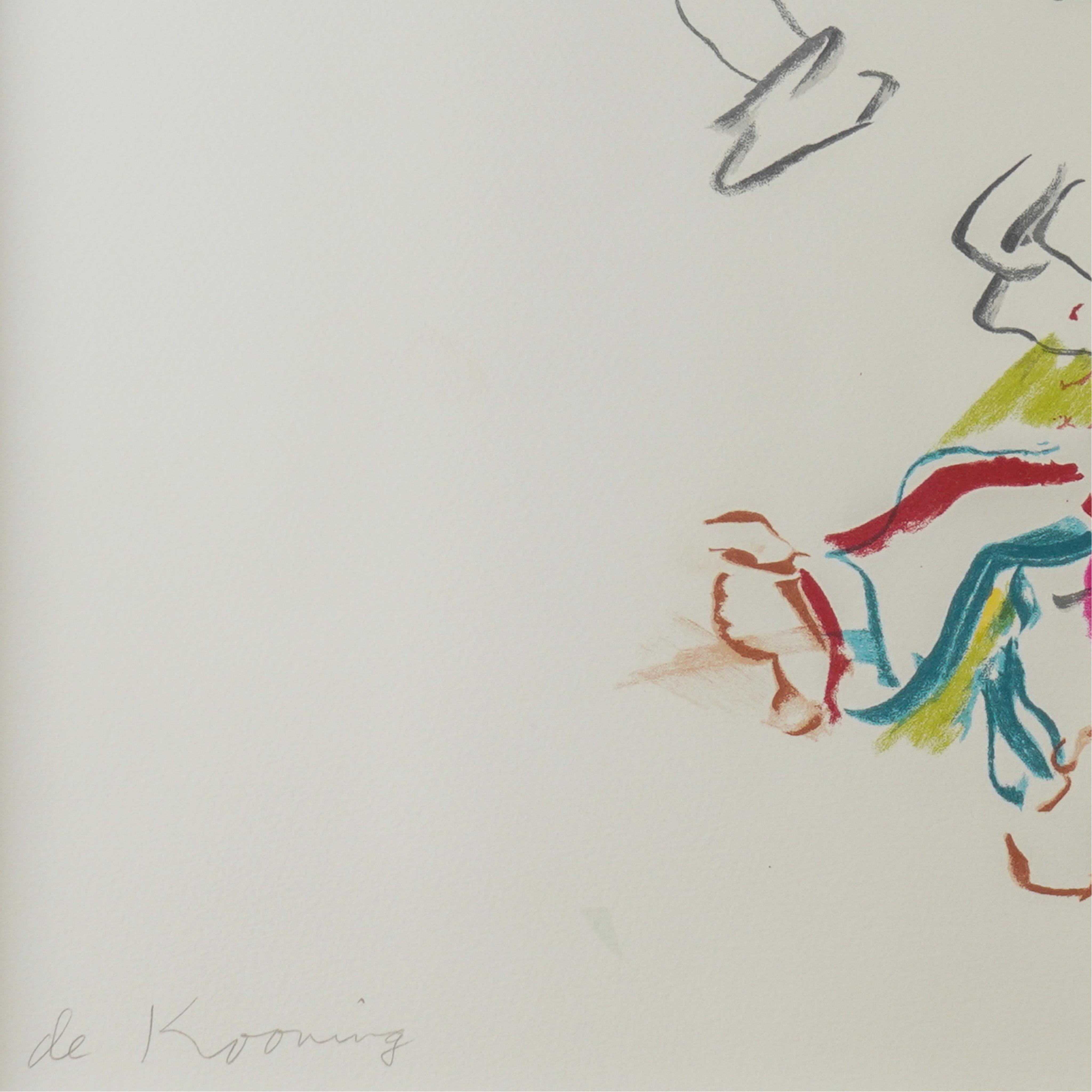 Willem de Kooning (1904-1997), 'Composition for Lisa, 1984', lithograph in colours on wove paper, 46 x 58cm